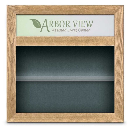 United Visual Products Outdoor Enclosed Combo Board, 42"x32", Bronze Frame/Black Porc & Cork UVCB4232ODBZ-BLKPORC-CORK